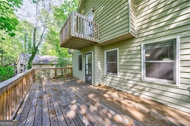 View of wooden terrace
