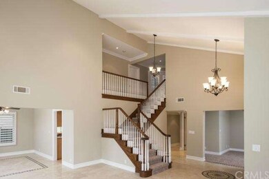 Vaulted living room and entrance