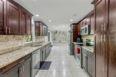 Galley Kitchen, Sink overlooks garden