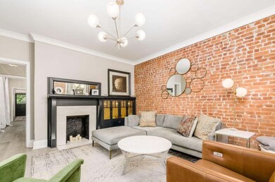Decorative Fireplace and Bookcase.