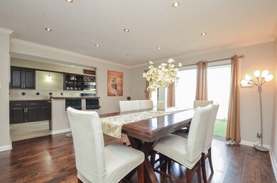 The dining room can easily accommodate an 8 or mor