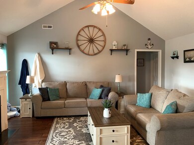 Living room is large and spacious