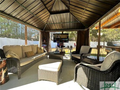 Inside the party porch...this has screened enclosu
