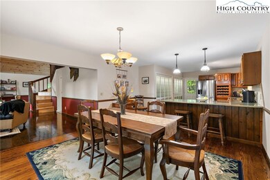 Dining area with extendable table.