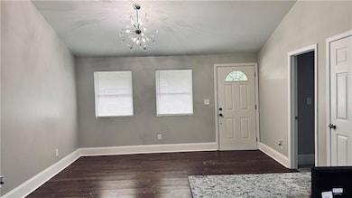 view of living room from the kitchen