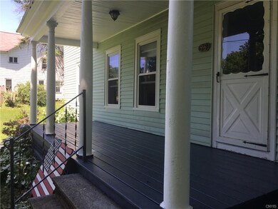 Relax on the open front porch.