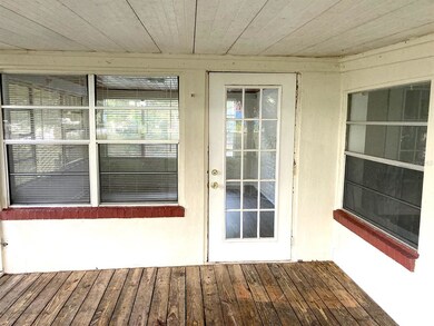 The front door and patio