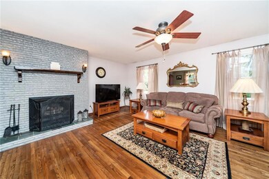 Wood burning fireplace