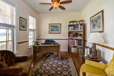 Home office with doors for privacy