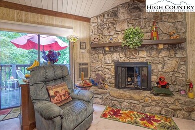 Stone gas log fireplace