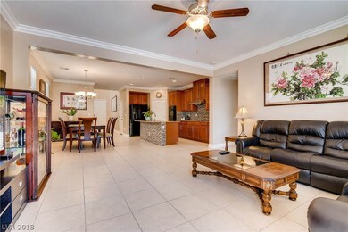 Open floor floorplan looking into kitchen and dini