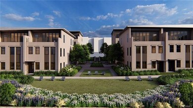 Exterior Rendering of Community Courtyard. First building is under construction now!