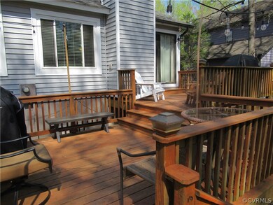 Rear Two Tiered deck off the Great room.