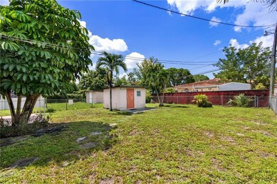 LARGE yard with concrete shed!