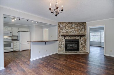 Dining Room with Wood-Burning Fireplace