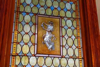 A rare and valuable feature, this original stained