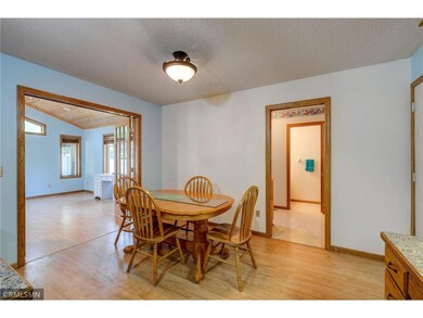 Dining area tucked into the corner of the kitchen.
