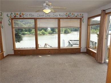 Beautiful view of the Allegheny River from your fa