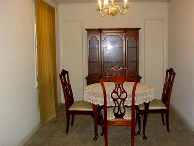 Dining Room has crystal chandelier and closet!
