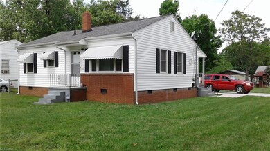 Corner view. Home sits on a corner lot at E State & Clover.