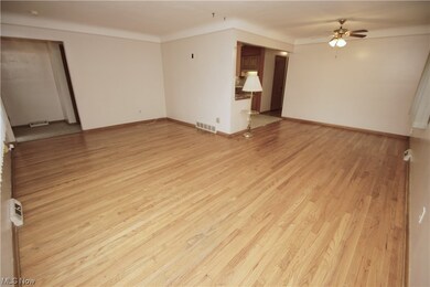 Living room with hardwood wood flooring