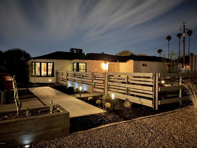 Night shot of front