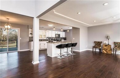 Dream open concept living with a bar/island perfec
