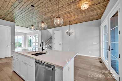 POV from kitchen to dining area
