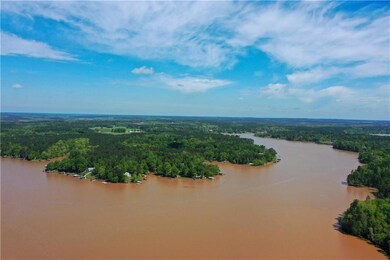 Aerial view featuring a view of trees and a water 