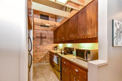 Updated kitchen offers stainless steel appliances 