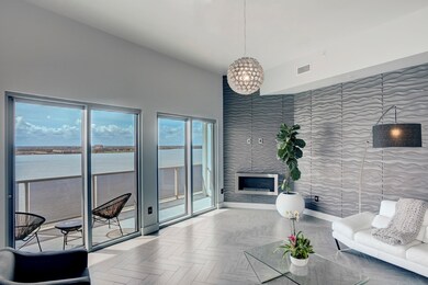 Herringbone Tile flooring thru out with Decorative