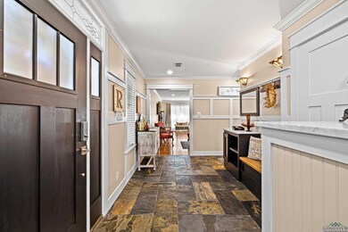 Interior space with crown molding
