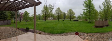 Beautiful yard, pear trees!