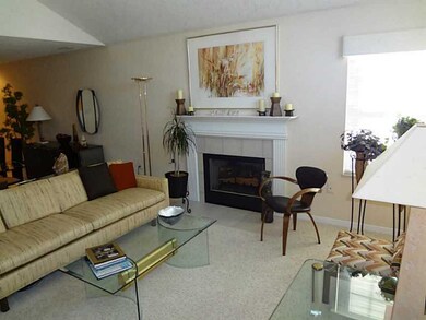 Living Room. The living offers a gas fireplace and