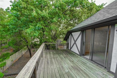 The beautifully rustic upper deck entrance to the 