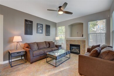 Family room with cozy fireplace