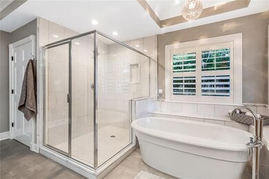 BIG shower and stand alone tub
