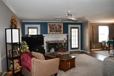 Here is a photo of the living room. The fireplace 