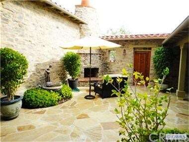 Private courtyard at front door entry.