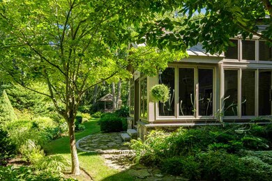 Amid lush landscape and meticulously kept gardens