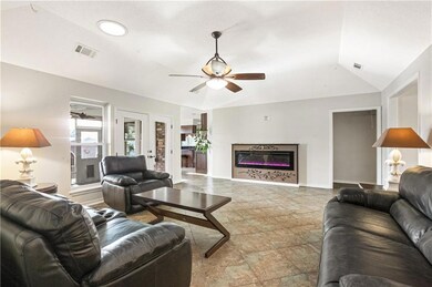  19.5' x 17' great room.  10' tray ceiling.  To th