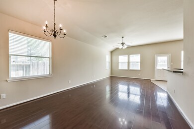Spacious combined family and dining room, perfect