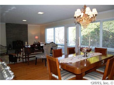Living Room Living/dining room with wood burning f
