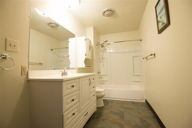 Renovated LARGE bathroom in Apartment 1.