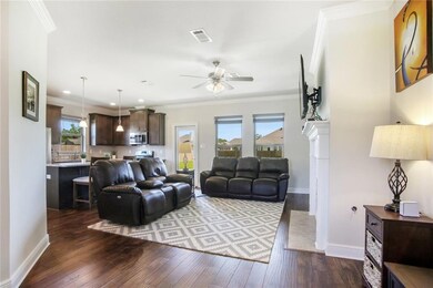 Open concept floor plan with 9-foot ceilings.