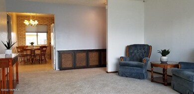 Living room into dining room