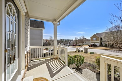 Balcony with a porch and a residential view