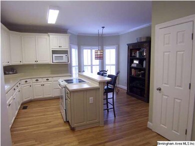 View of kitchen from den. So spacious with large p