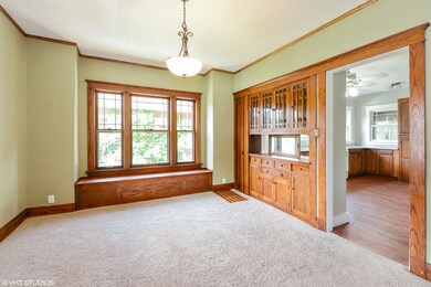 This is the dining room with the built-ins and the