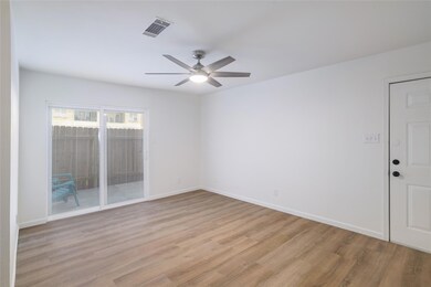 Unfurnished room with light wood-style flooring, 